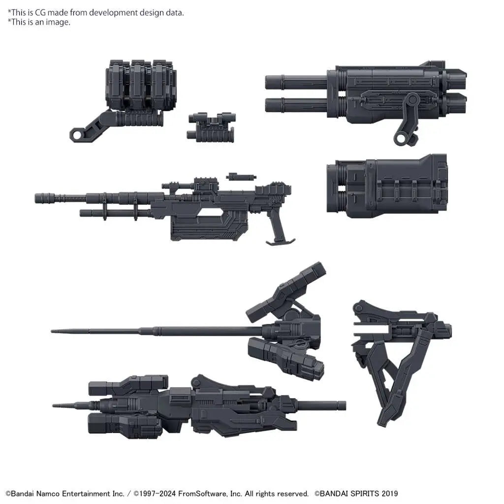 BANDAI OPT PTS SET ARMORED CORE VI FIRES RUBICON WEAPON SET 02 MODEL KIT 30MM