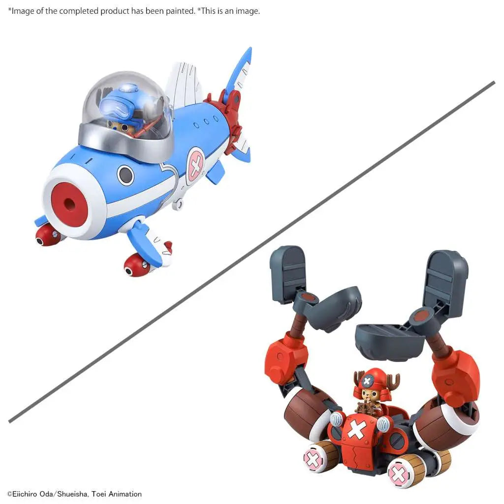 BANDAI CHOPPER ROBOT 3 & 5 SUBMARINE & CRANE MODEL KIT 8 cm