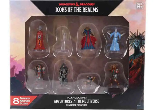 WIZKIDS DUNGEONS & DRAGONS - ICONS REALMS - PLANESCAPE: ADVENTURES MULTIVERSE - CHARACTER MINIATURES BOXED SET MINI FIGURA