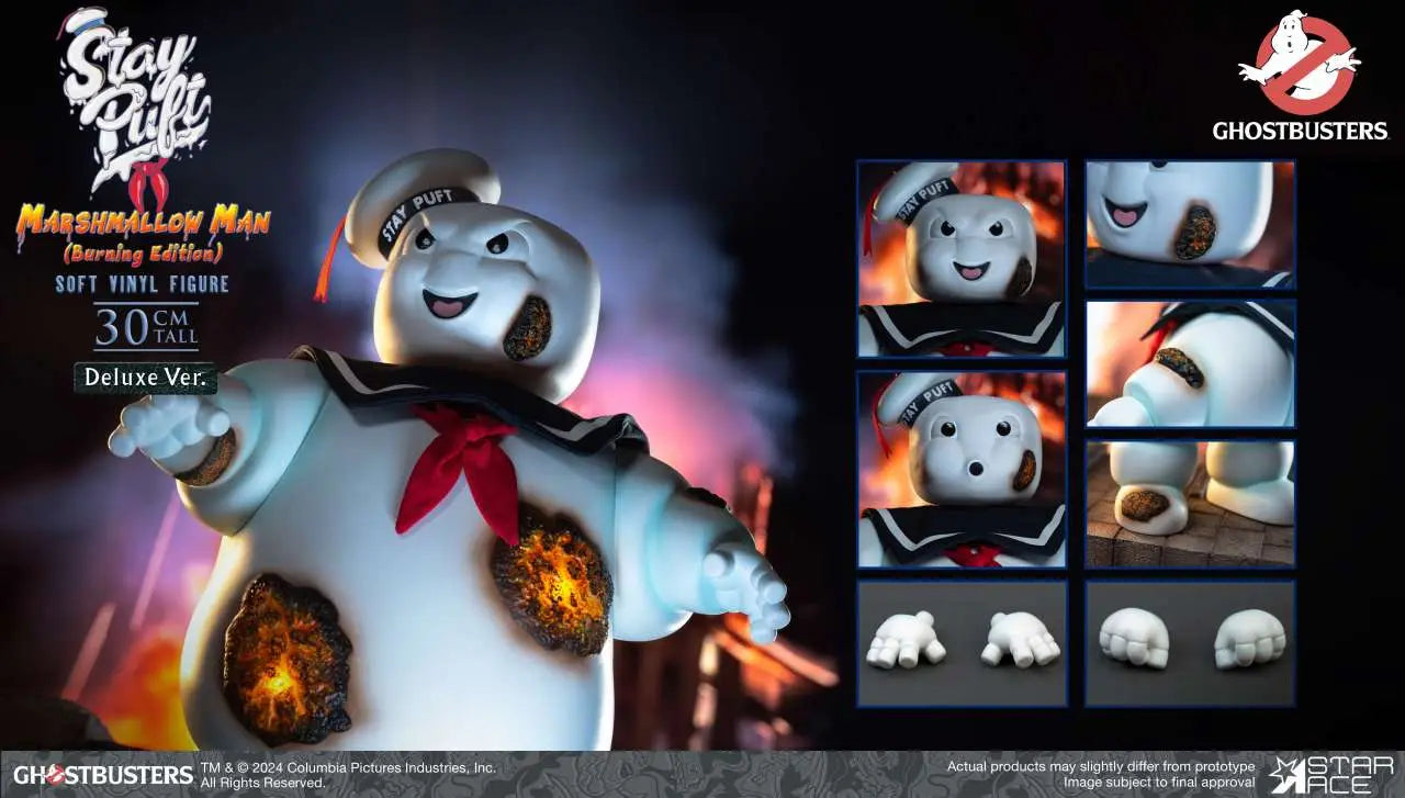 STAR ACE GHOSTBUSTERS STAY PUFT MARSHMALLOW MAN BURNING DELUXE EDITION AF ACTION FIGURE 30 cm