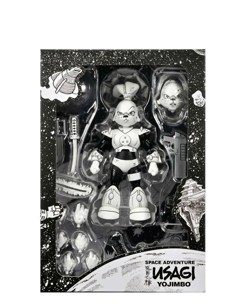 NECA - USAGI YOJIMBO USAGI YOJIMBO SPACE BLACK & WHITE AF ACTION FIGURE 17 cm
