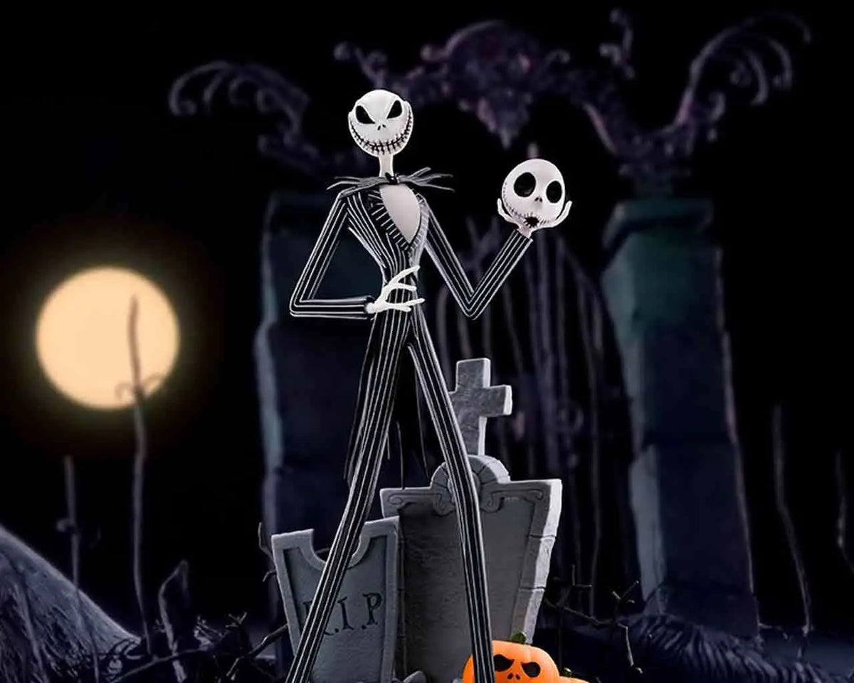 ABYSTYLE STUDIO - DISNEY NIGHTMARE BEFORE CHRISTMAS JACK SCARY SMILING FACE SUPER COLLECTION PVC 1/10 STATUA 20 cm