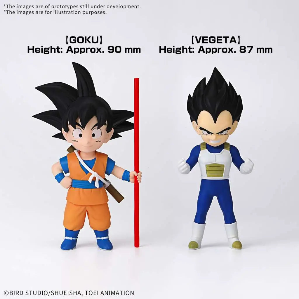 BANDAI - DRAGON BALL DAIMA SON GOKU & VEGETA MK MODEL KIT 9 cm