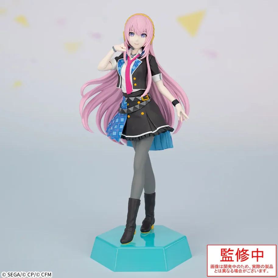 SEGA HATSUNE MIKU MEGURINE LUKA SCHOOL SEKAI DESKTOP X DECORATE FIG FIGURA 14 cm