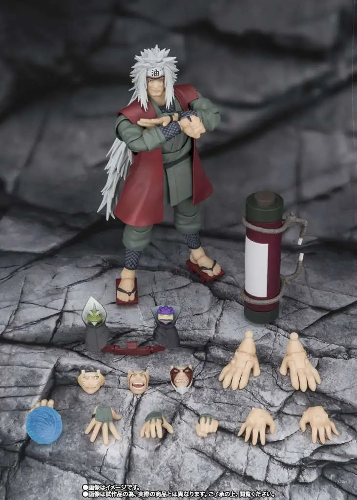 BANDAI JIRAIYA - NARUTO SHF HIDDEN LEAF HEROIC SAGE MODE ACTION FIGURE 17 cm