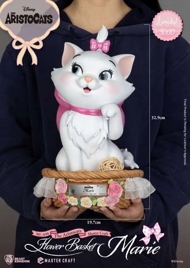 BEAST KINGDOM ARISTOCATS FLOWER BASKET MARIE MASTER CRAFT STATUA 32 cm