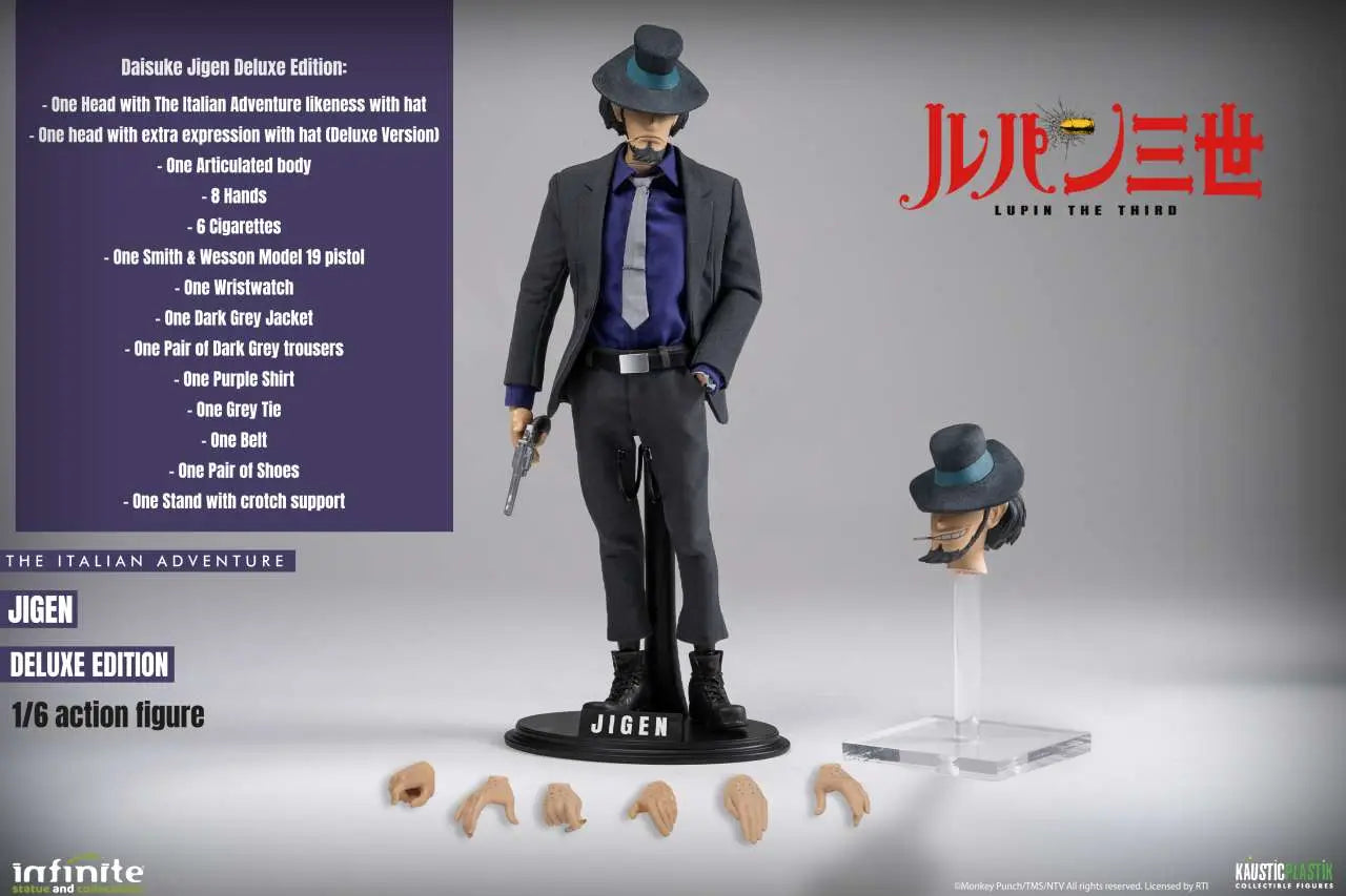 INFINITE STATUE LUPIN 3RD ITALIAN ADVENTURE DAISUKE JIGEN DELUXE EDITION 1/6 ACTION FIGURE 30.5 cm