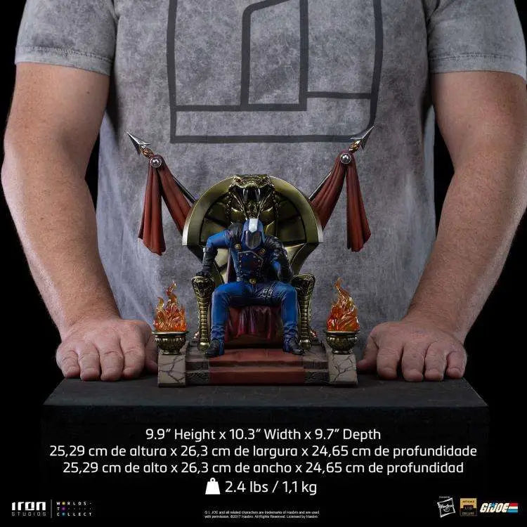 IRON STUDIOS G.I JOE COBRA COMMANDER 1/10 STATUA 25 cm