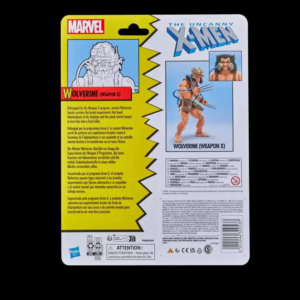 HASBRO WOLVERINE - MARVEL LEGENDS X-MEN WEAPON X ACTION FIGURE