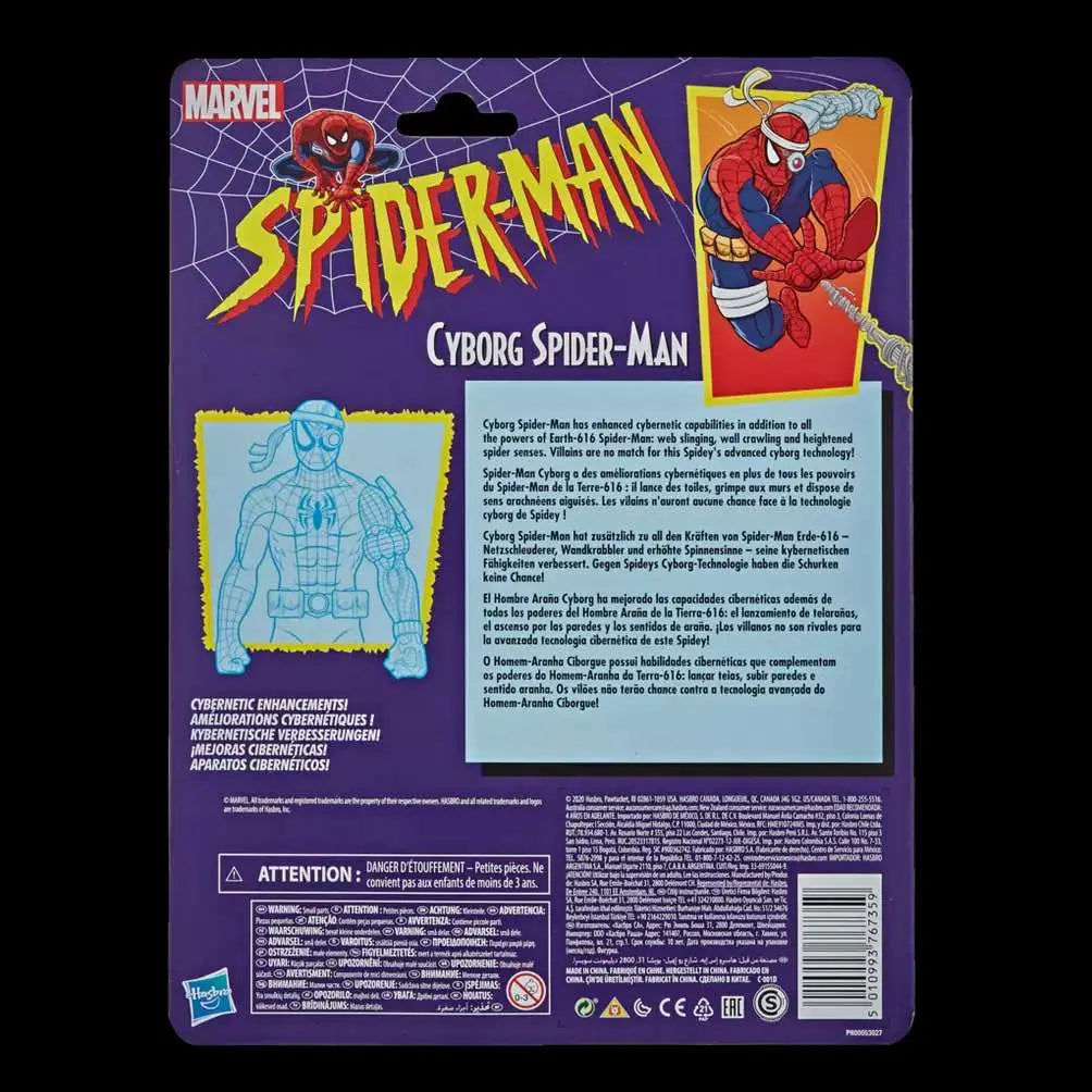 MARVEL LEGENDS VINTAGE SPIDER-MAN CYBORG SPIDER-MAN ACTION FIGURE