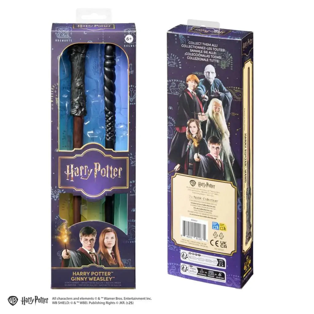 NOBLE COLLECTIONS GINNY WEASLEY - HARRY POTTER ROLE PLAY PVC 2PACK WANDS REPLICA 30 cm