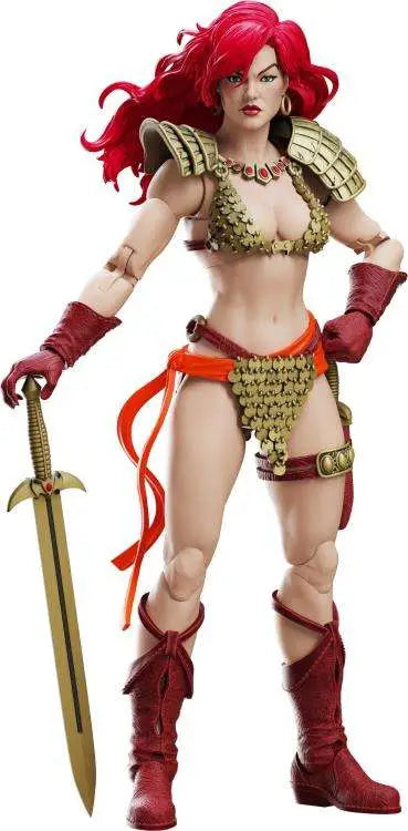 BOSS FIGHT STUDIO RED SONJA LIMITED GOLD RED EPIC HACKS ACTION FIGURE 15 cm