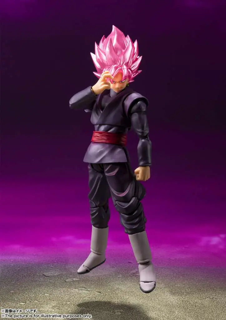BANDAI GOKU - DRAGON BALL SHF BLACK SUPER SAIYAN ROSE REISSUE ACTION FIGURE 14 cm