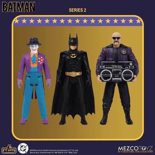 MEZCO TOYS 5 POINTS BATMAN 1989 SERIES 2 AF SET (3) ACTION FIGURE 9 cm