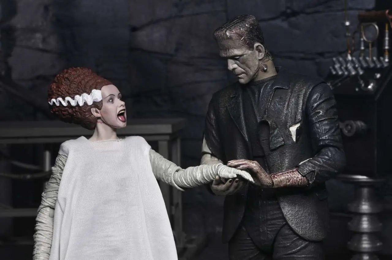 NECA - UNIVERSAL MONSTERS UM BRIDE FRANKENSTEIN 90TH MONSTER & HIS MATE 2PACK AF ACTION FIGURE 17 cm