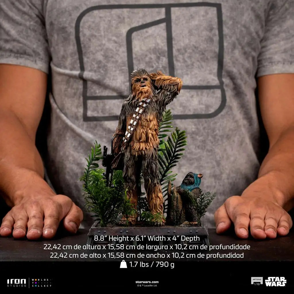 STAR WARS CHEWBACCA AND TOKKAT 1/10 STATUE