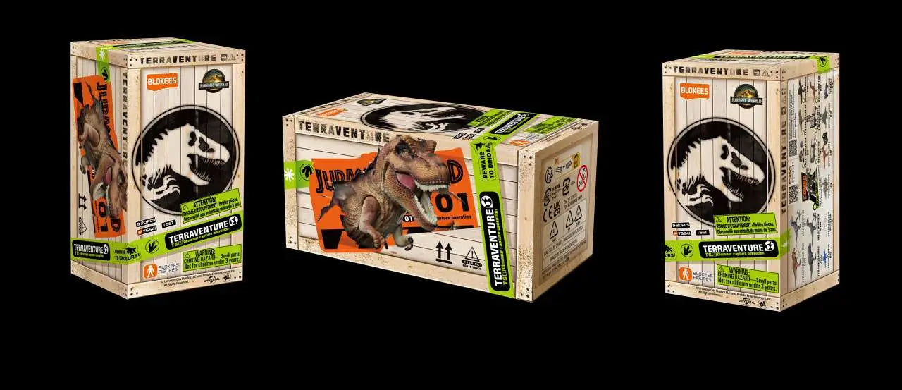 BLOKEES - JURASSIC PARK JURASSIC WORLD SURPRISE EGG TERRAVENTURE TS01 BLIND BOX (12) MODEL KIT 6cm