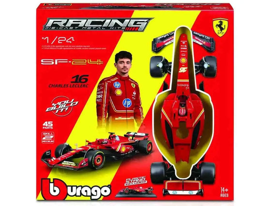 BBURAGO FERRARI F1 SF-24 - N.16 CHARLES LECLERC HELMET - 1:24 MODEL KIT