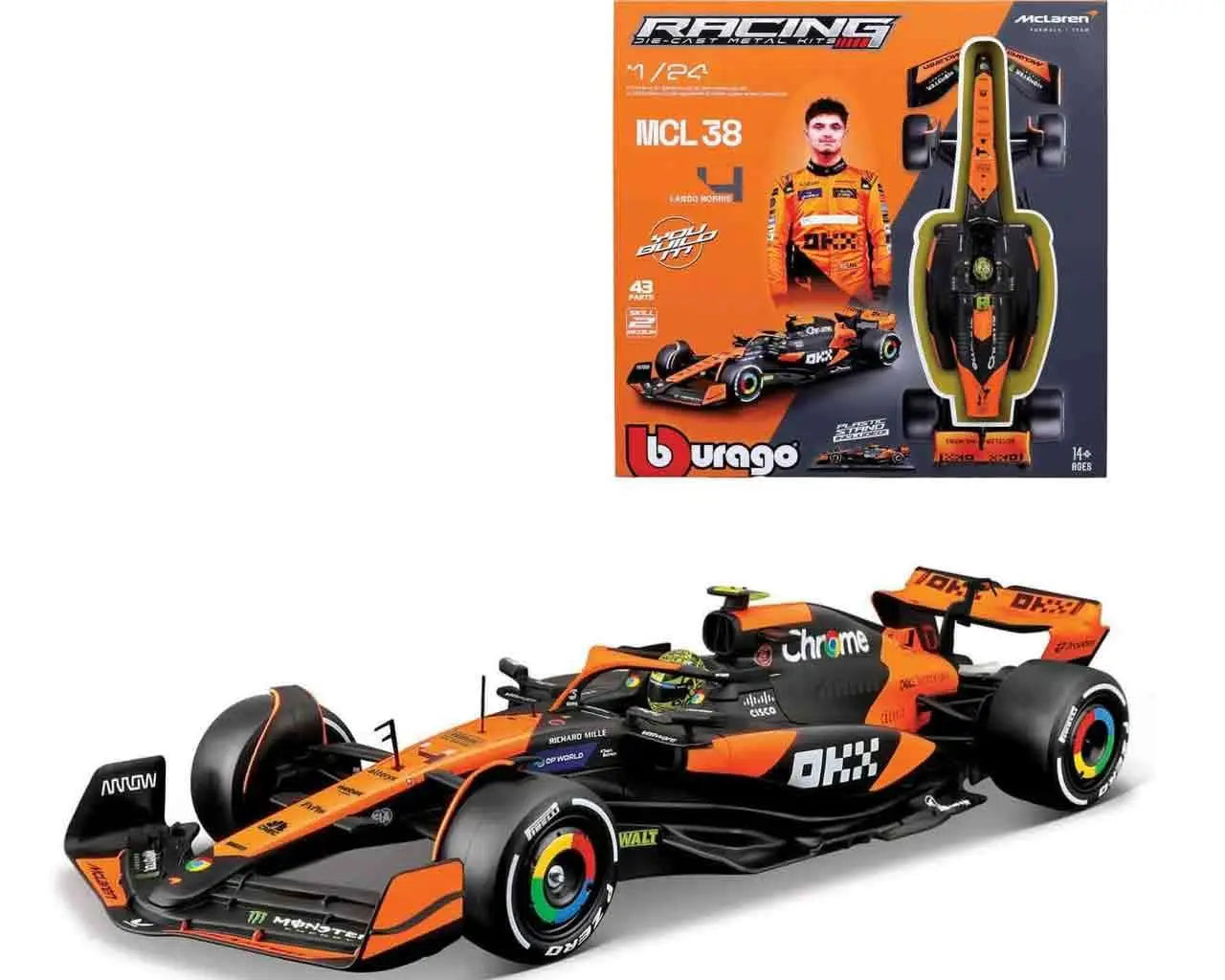 BBURAGO MCLAREN F1 MCL38 - LANDO NORRIS HELMET - 1:24 MODEL KIT
