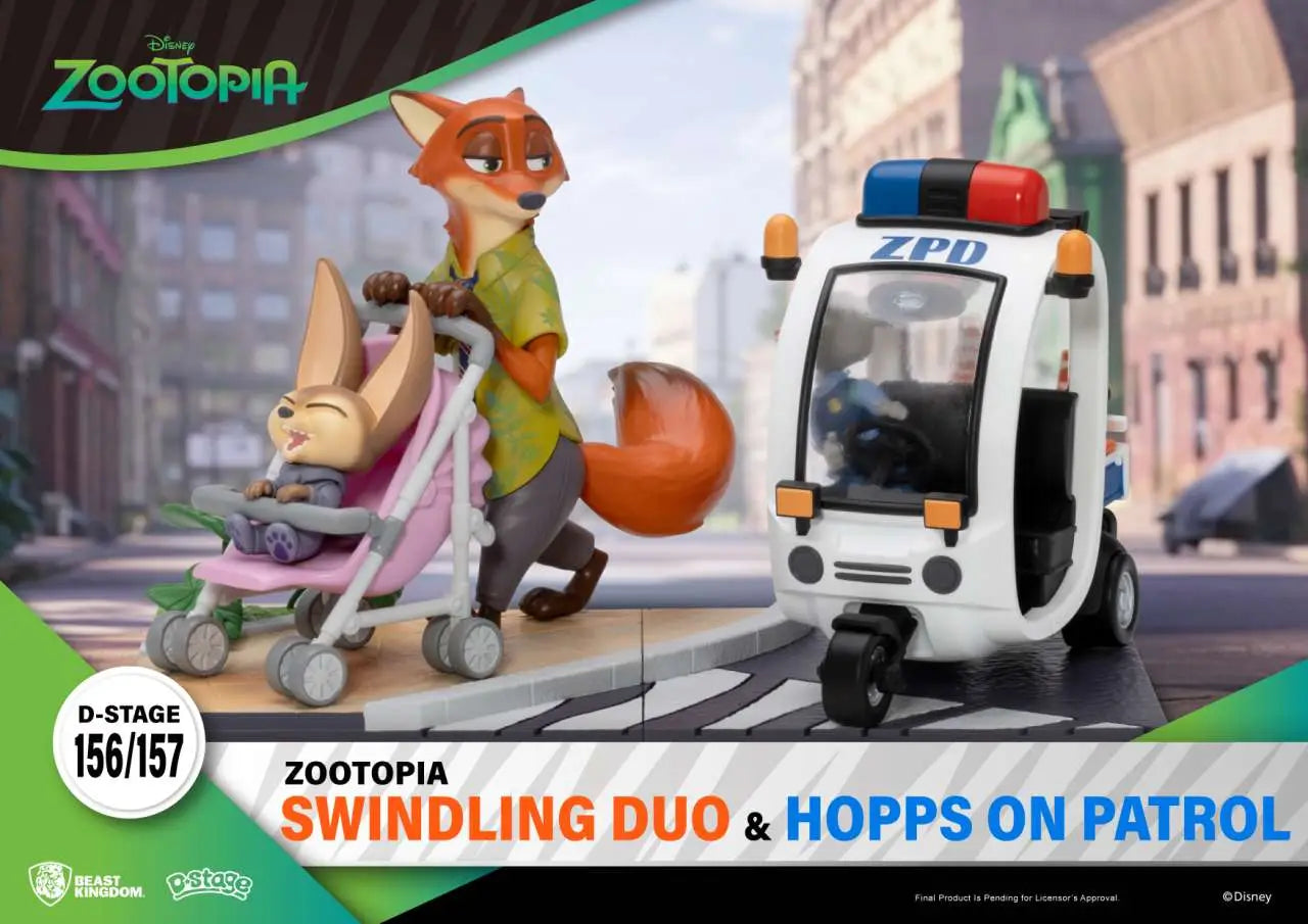 BEAST KINGDOM ZOOTOPIA SWINDLING DUO D-STAGE STATUA 12.2 cm