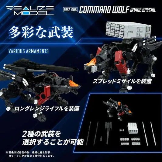 ZOIDS RMZ-008 COMMAND WOLF IRVINE MODEL KIT