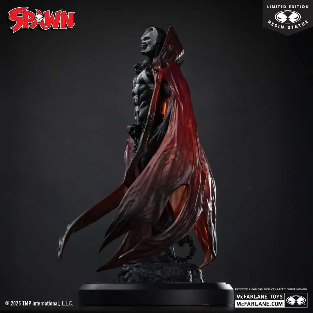 MCFARLANE TOYS 25 SPAWN BLACK WHITE & RED ALL OVER SPAWN PUPETEER LEE RESIN STATUA 23 cm
