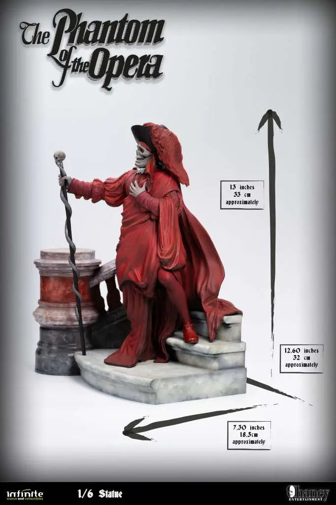 INFINITE STATUE LON CHANEY PHANTOM OPERA 1/6 STATUA cm h33x32x18.5