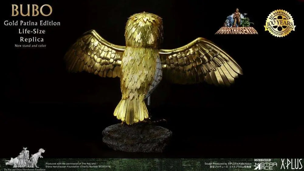 CLASH OF TITANS BUBO GOLD PATINA ED OPEN WINGS REPLICA