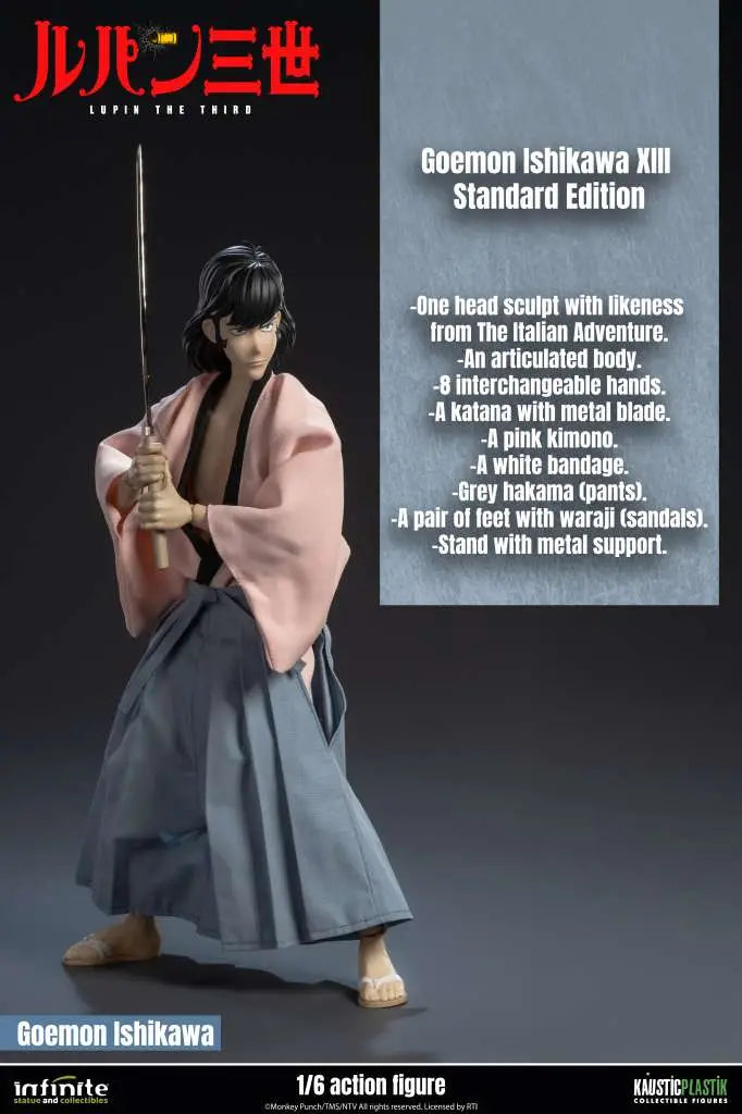INFINITE STATUE LUPIN 3RD ITALIAN ADVENTURE GOEMON ISHIKAWA XIII STANDARD EDITION 1/6 ACTION FIGURE 31.5 cm