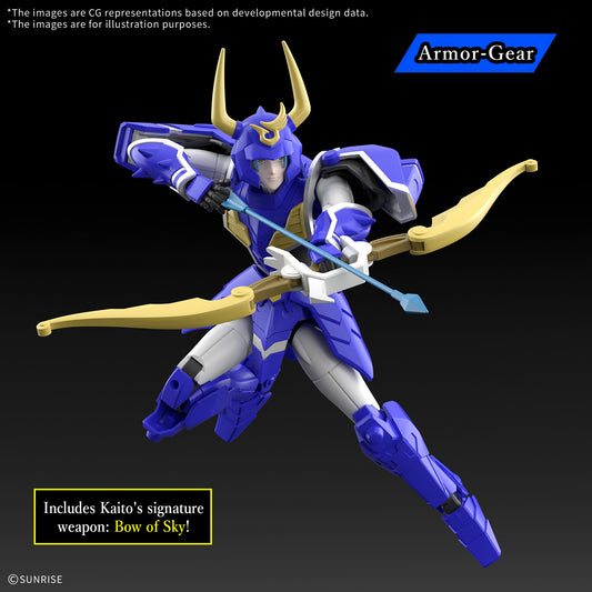 BANDAI 30MF YOROI-SHINDEN SAMURAI TROOPERS KAITO SKY MODEL KIT 14 cm