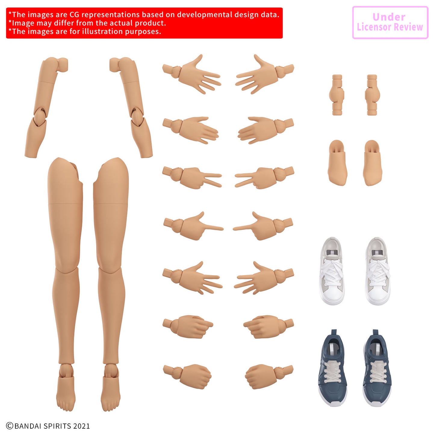 BANDAI 30MS OPTION BODY PARTS ARM PARTS & LEG PARTS S COLOR C MODEL KIT N.A.