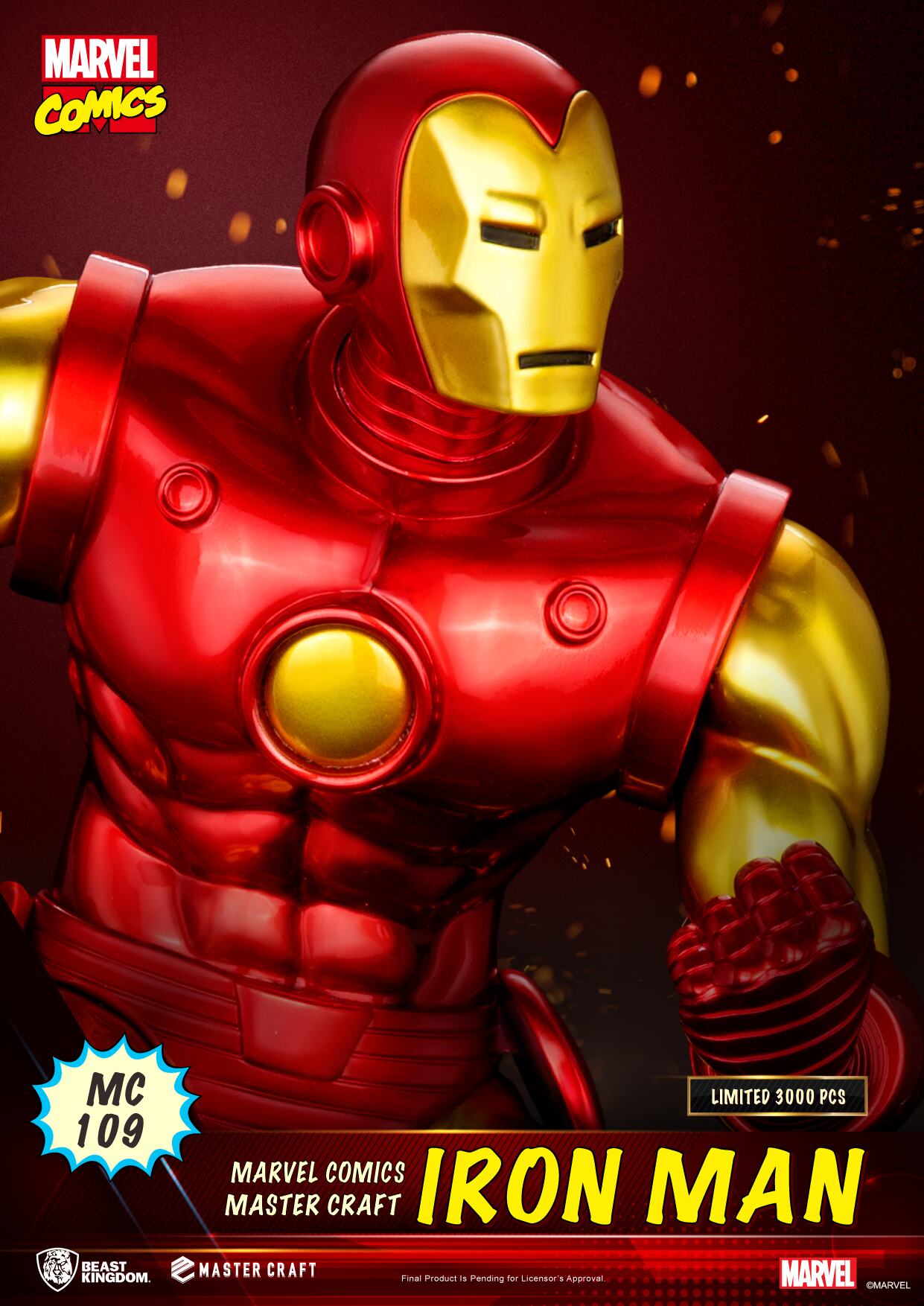 BEAST KINGDOM IRON MAN - MARVEL COMICS MASTER CRAFT STATUA 29.9 cm