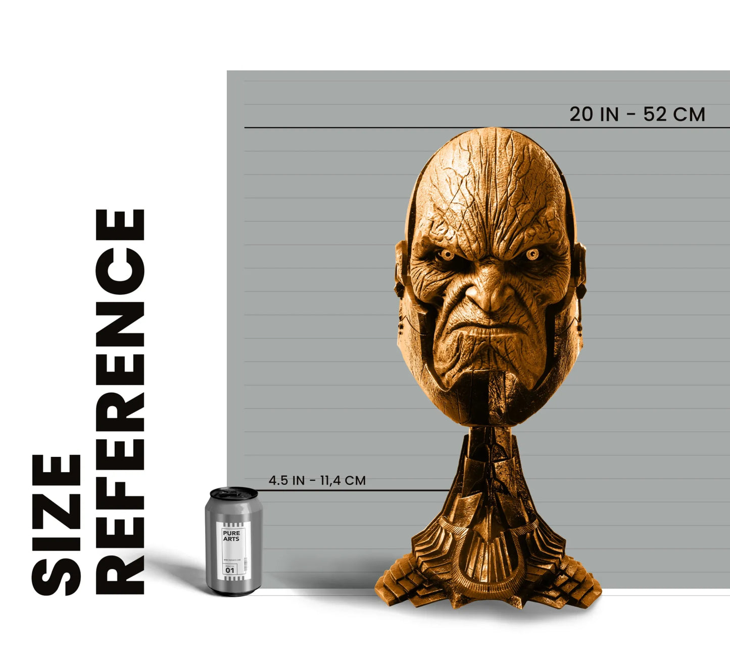 PURE ARTS JUSTICE LEAGUE DARKSEID SCALE ART MASK 1/1 REPLICA 26 cm