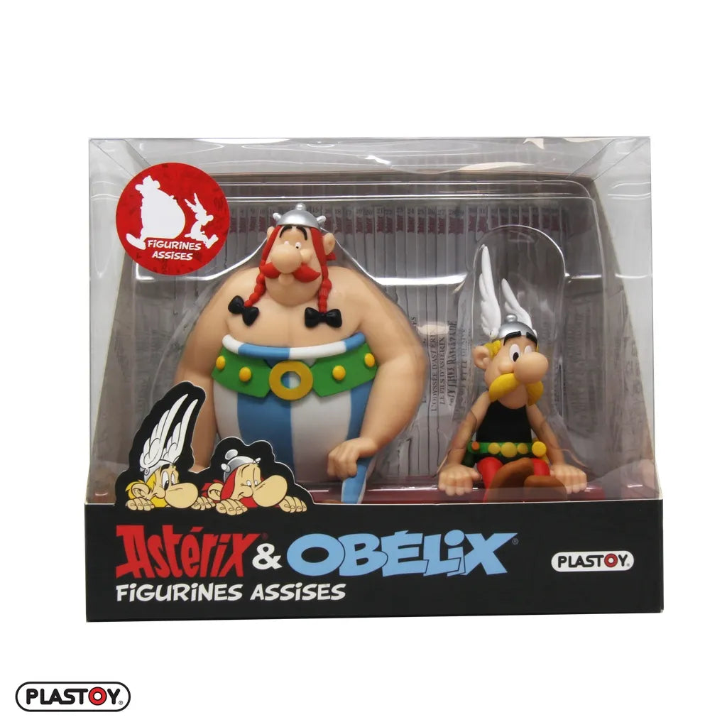 PLASTOY - ASTERIX E OBELIX ASTERIX & OBELIX SEATED S FIGURA 12 cm