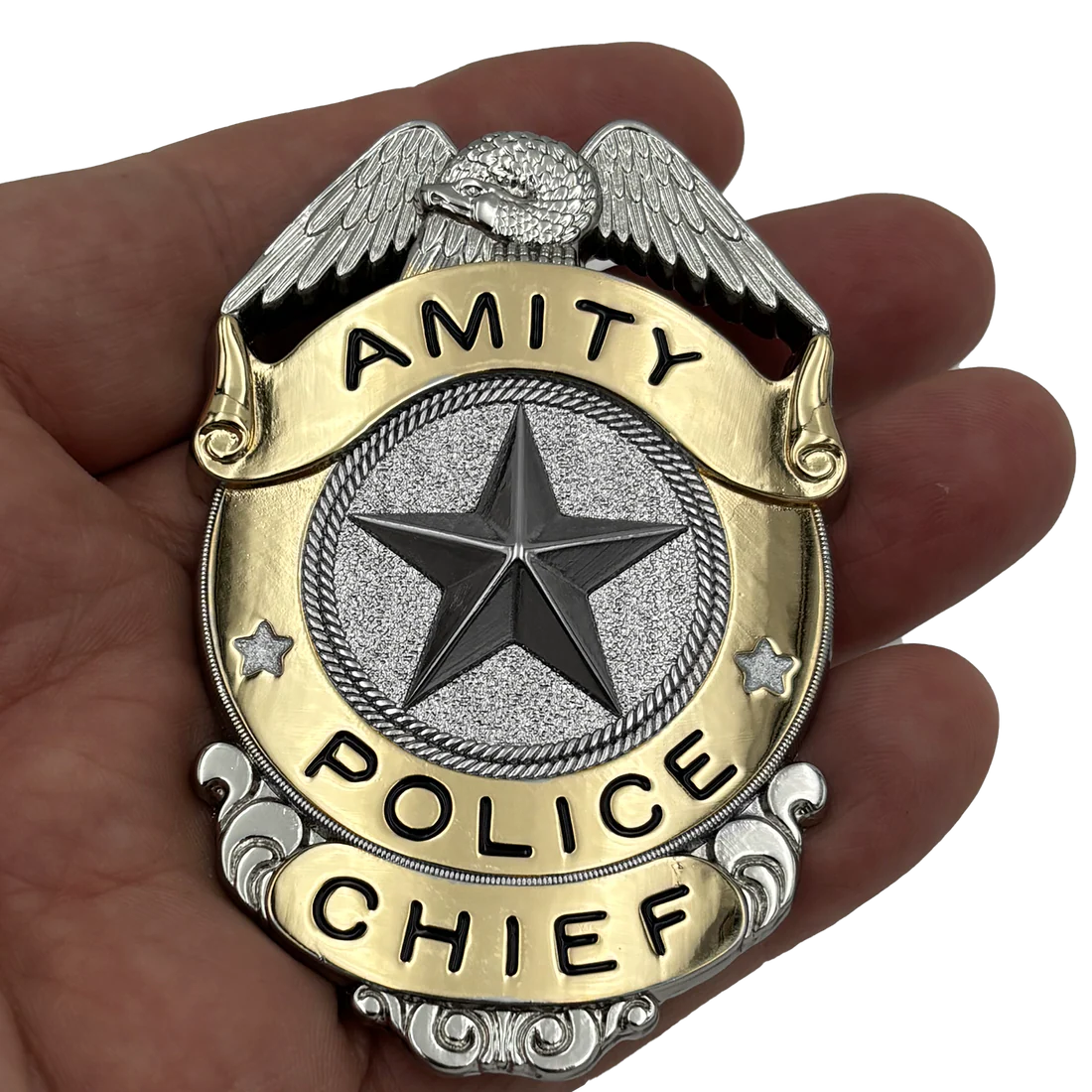 JAWS AMITY ISLAND POLICE CHIEF BADGE/PATCH LTD ED PROP REPLICA