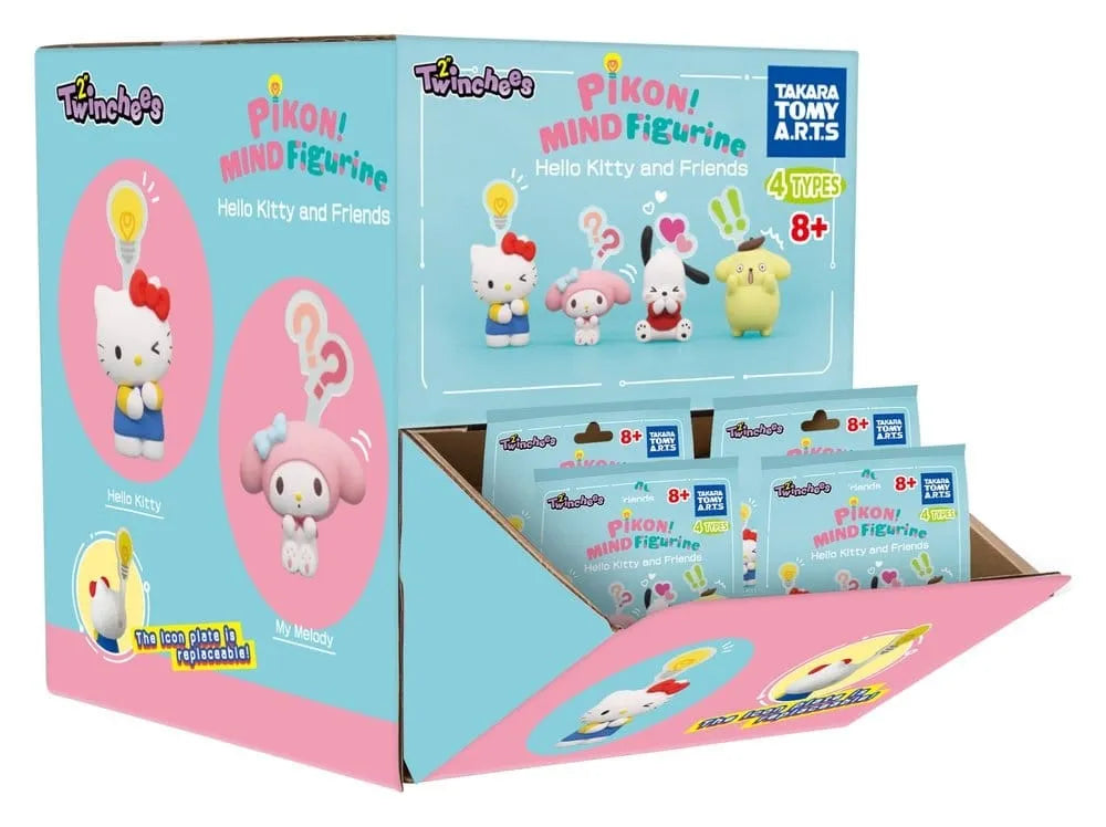 TOMY HELLO KITTY FRIENDS TWINCHEES PIKON! MIND FIGURINE DISPLAY (24) MINI FIGURA 5 cm