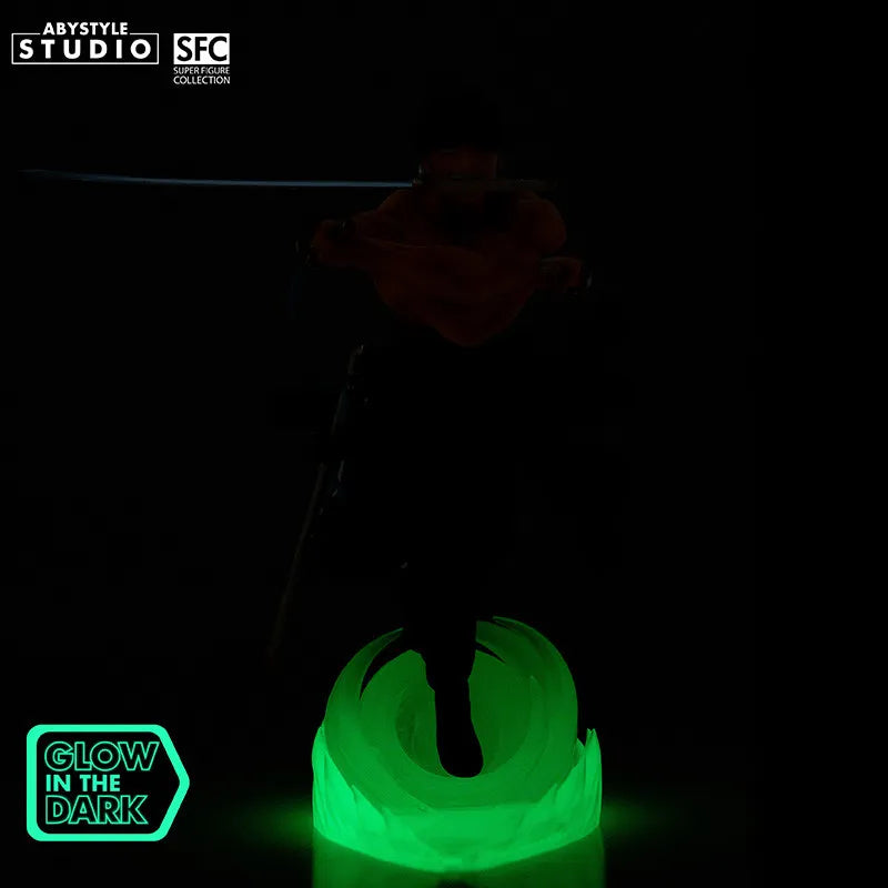 ABYSTYLE STUDIO ZORO - ONE PIECE GLOW DARK SUPER COLLECTION 1/10 STATUA 18 cm