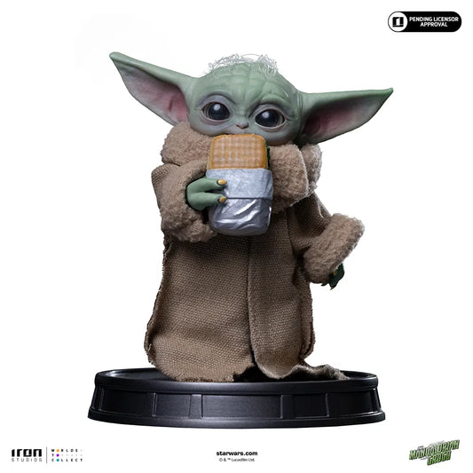IRON STUDIOS MANDALORIAN & GROGU MOVIE GROGU FOOD CART SNACK LEGACY 1/4 STATUA 13.9 cm
