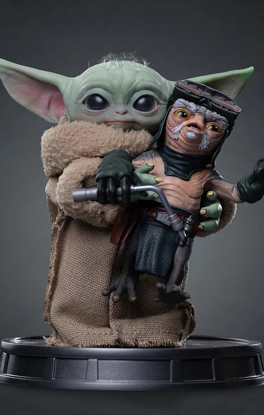 IRON STUDIOS MANDALORIAN & GROGU MOVIE GROGU NO SQUEEZY LEGACY 1/4 STATUA 13.7 cm