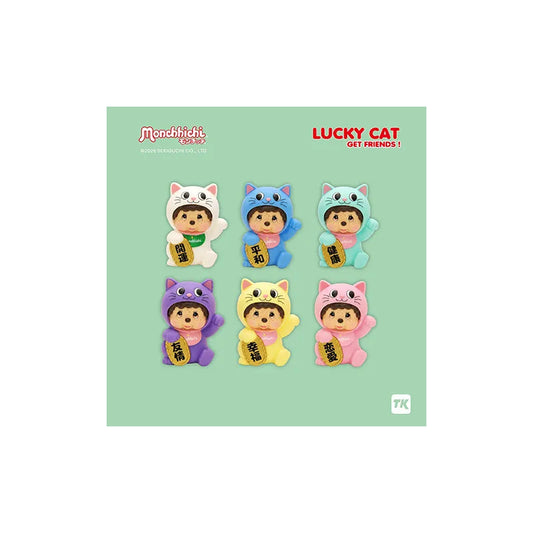 ABYSTYLE STUDIO MONCHHICI LUCKY CAT BLIND BOX (6) MINI FIGURA 10 cm