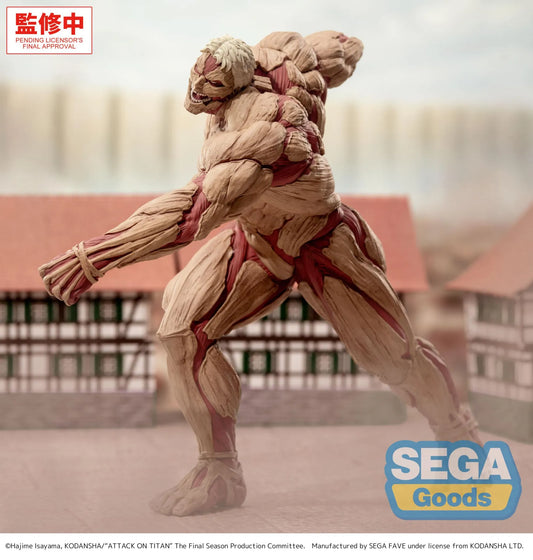 SEGA BRAUN & REINER - ATTACK ON TITAN GIGANTIX ARMORED TITAN FIGURA 25 cm