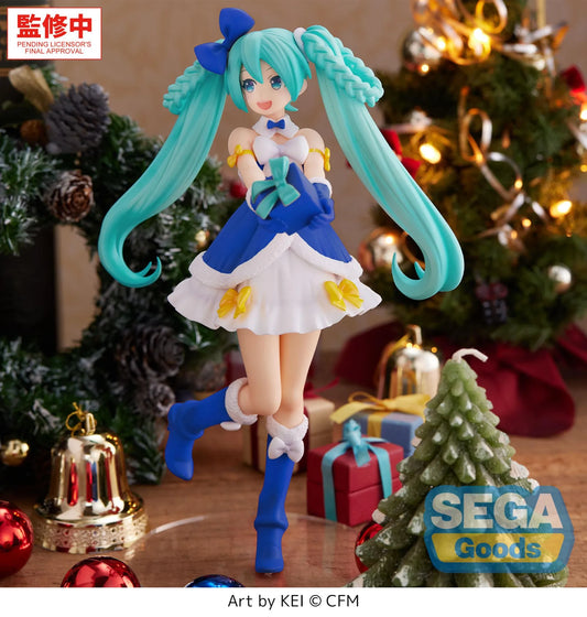 SEGA HATSUNE MIKU SAPPHIRE CHRISTMAS HIGH PREMIUM FIGURA 21 cm