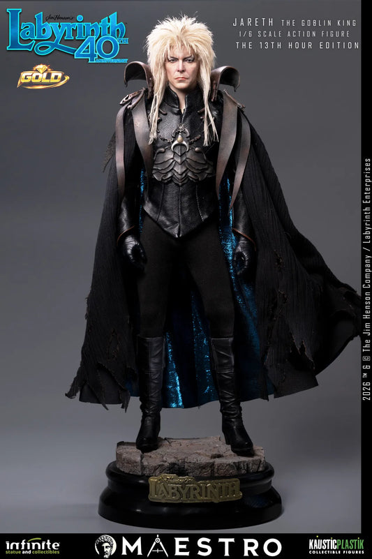 LABYRINTH JARETH THE GOBLIN KING 1/6 ACTION FIGURE THE 13TH HOUR EDITION GOLD