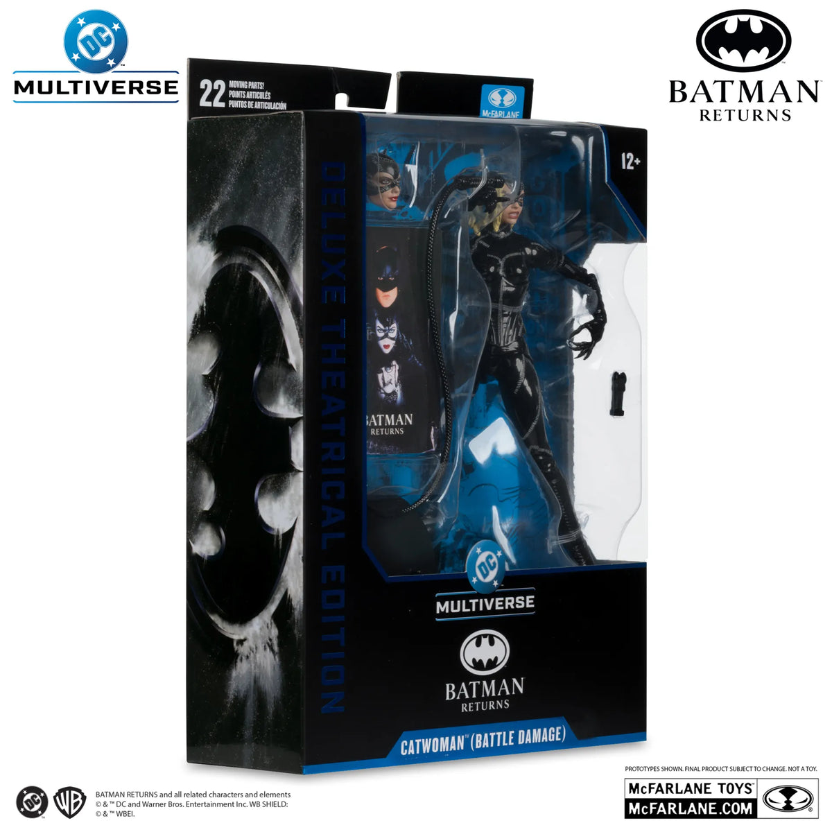 MCFARLANE TOYS 25 BATMAN & CATWOMAN - DC THEATRICAL DLX 7INCH WV5 BATTLE DAMAGED ( RETURNS) ACTION FIGURE 17 cm