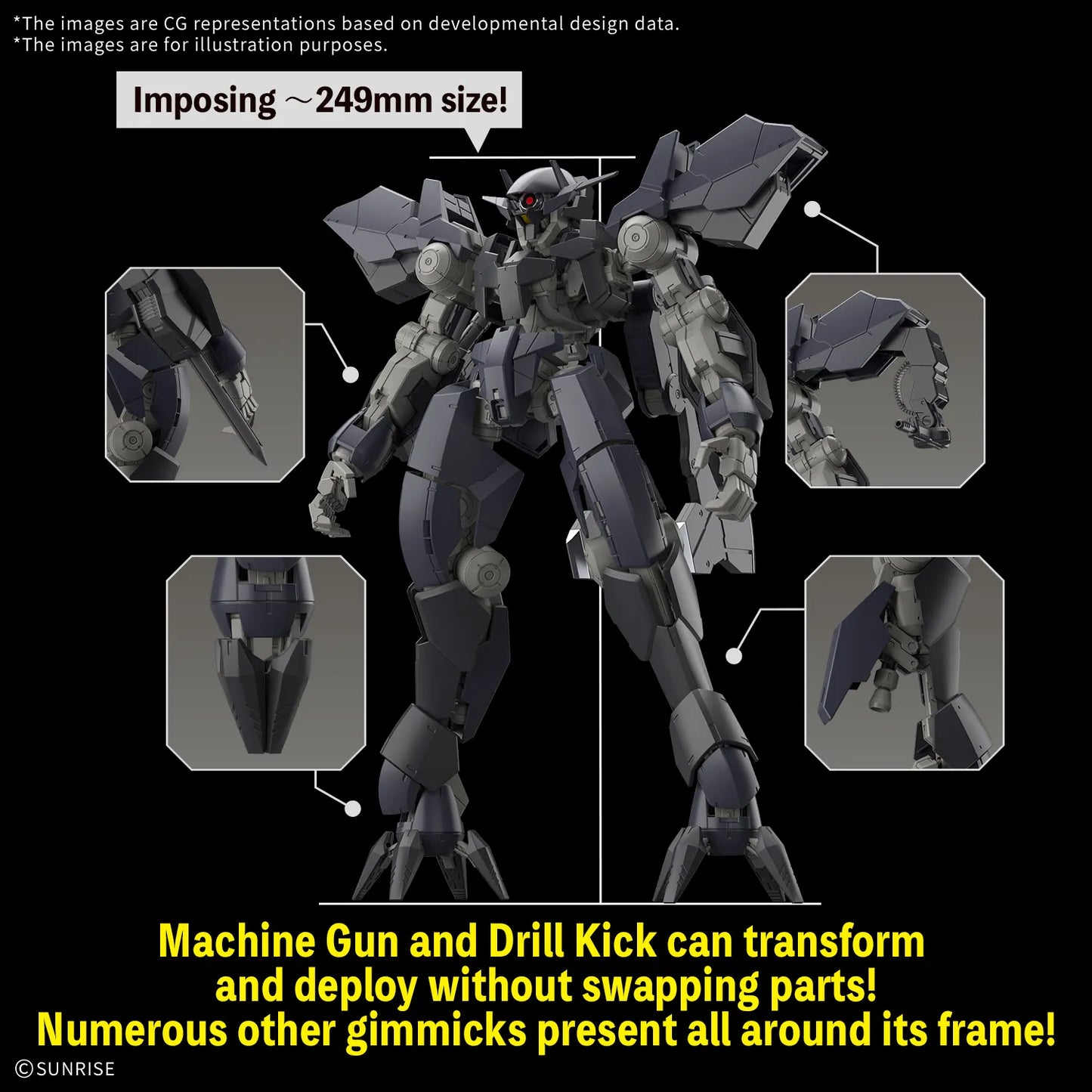 BANDAI ORPHANS FULL MECHANICS GRAZE EIN 1/100 MODEL KIT 18 cm
