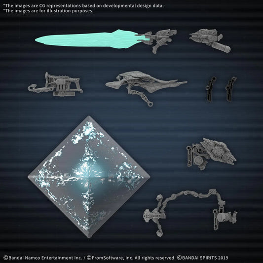 BANDAI - 30 MINUTES MISSIONS 30MM ARMORED CORE VI FIRES RUBICON SCHNEIDER NACHTREIHER/40E DUAL NATURE MODEL KIT 14 cm