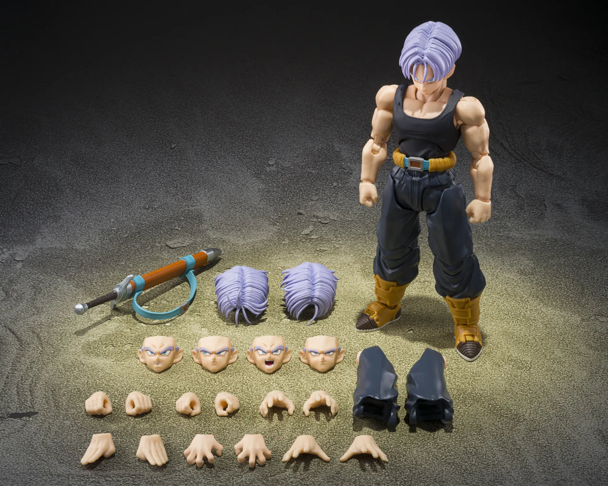 BANDAI - DRAGON BALL Z S.H.FIGUARTS TRUNKS Z-FIGHTERS GROUP BASE VER.B LIMITED EDITION ACTION FIGURE 14 cm LIMITED EDITION