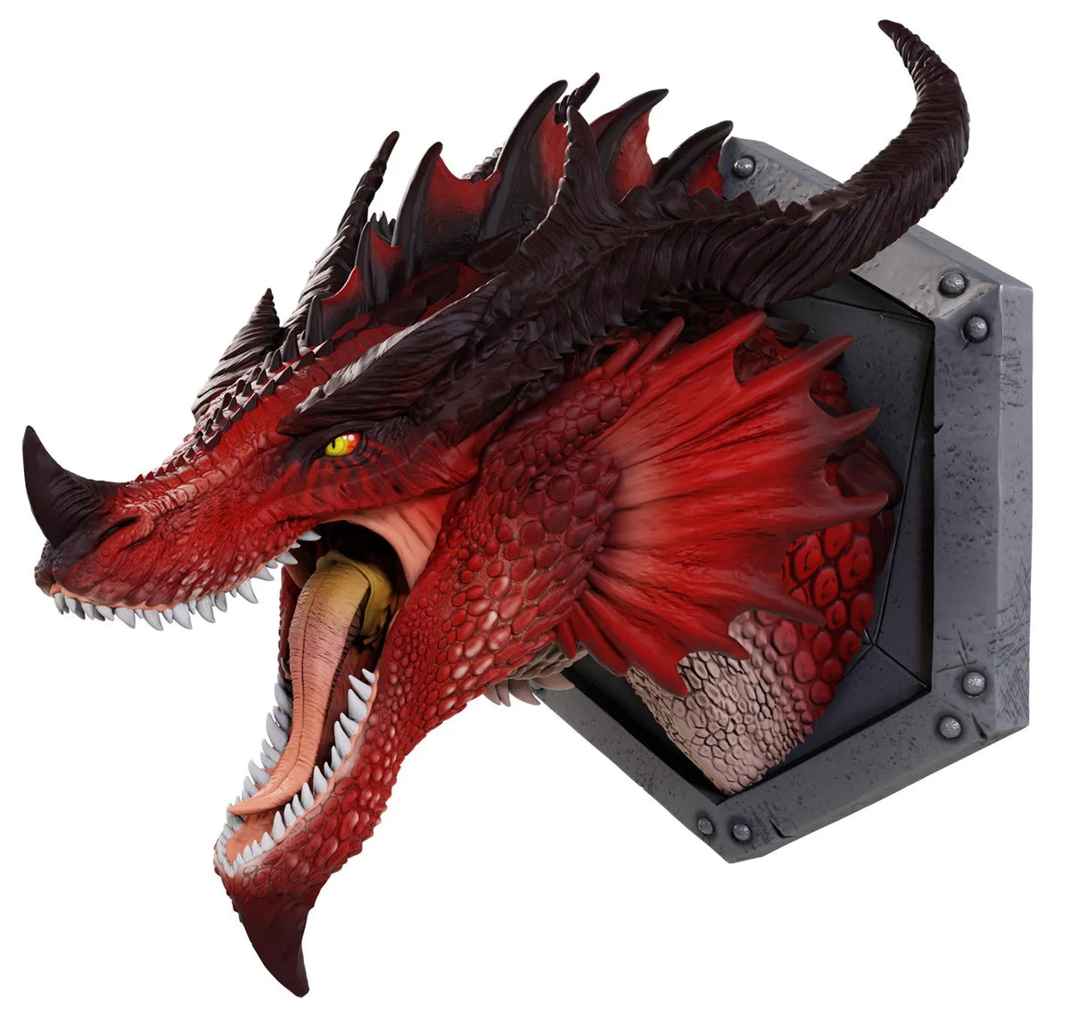 WIZKIDS DRAGON - SAINT SEIYA DUNGEONS & S S REALMS RED DRAGON 12 INCHES TROPHY PLAQUE REPLICA 18x15x16 Inches