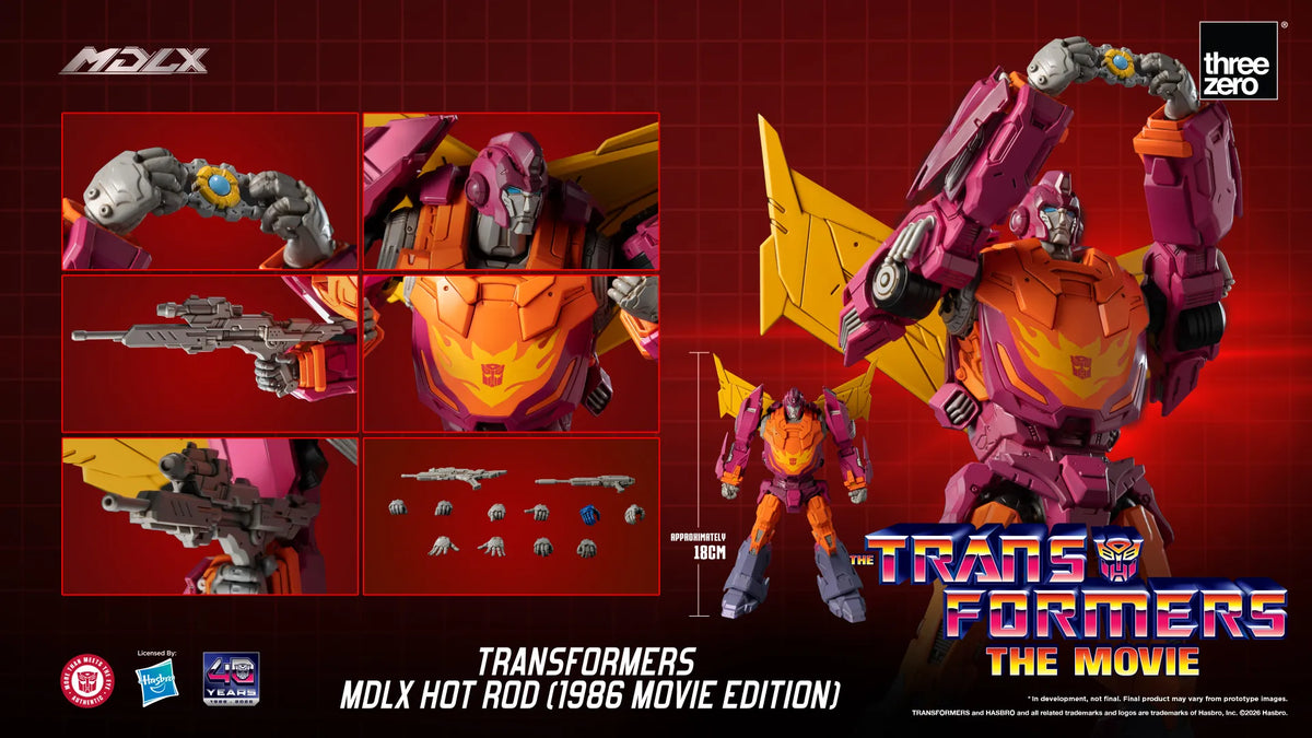 THREEA TOYS/THREEZERO - TRANSFORMERS HOT ROD 1986 MOVIE MDLX ACTION FIGURE 18 cm