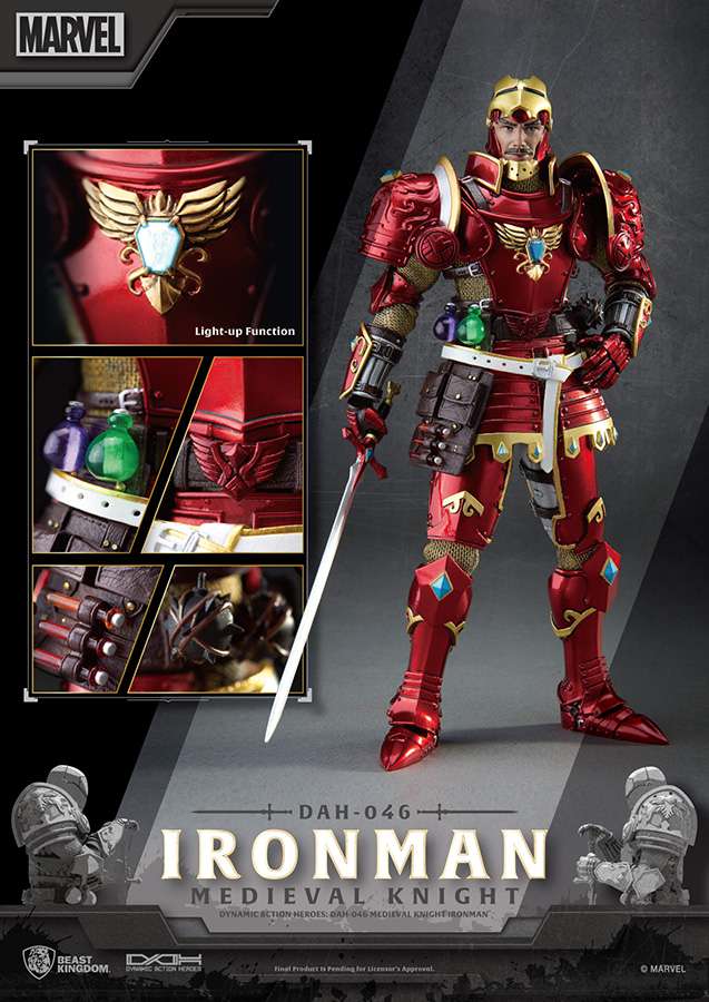 BEAST KINGDOM MEDIEVAL KNIGHT IRON MAN DAH ACTION FIGURE 20 cm